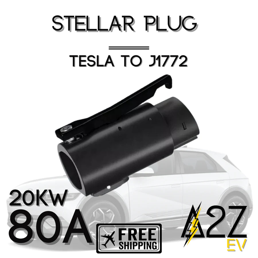 NACS (Tesla) To J1772 - Up To 80A - 20kW - A2Z Stellar Plug - Charge Any EV With A Tesla Plug - Free Hard Case