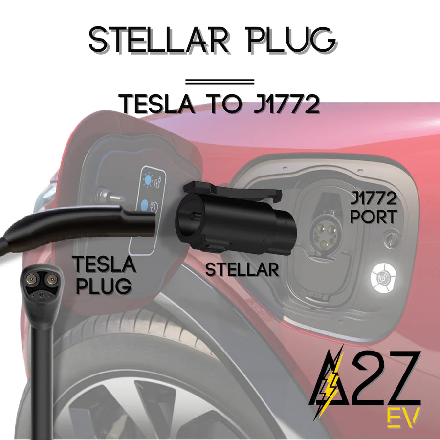 NACS (Tesla) To J1772 - Up To 80A - 20kW - A2Z Stellar Plug - Charge Any EV With A Tesla Plug - Free Hard Case
