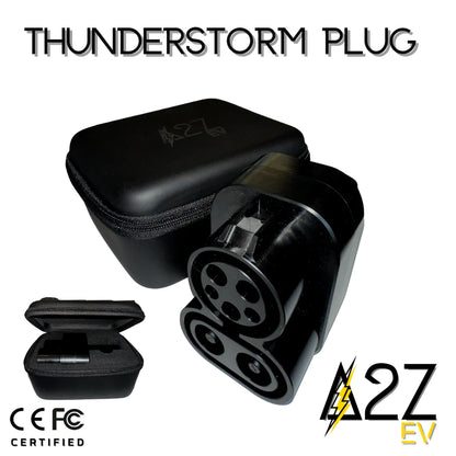A2ZEV CCS Combo 1 (CCS1) To NACS (Tesla) Adapter - 250kW - CE & FCC CERTIFIED - A2Z Thunderstorm Plug - Fast Charge Adapter For Tesla Model S, 3, X & Y - Free Hard Case & Locking Pin