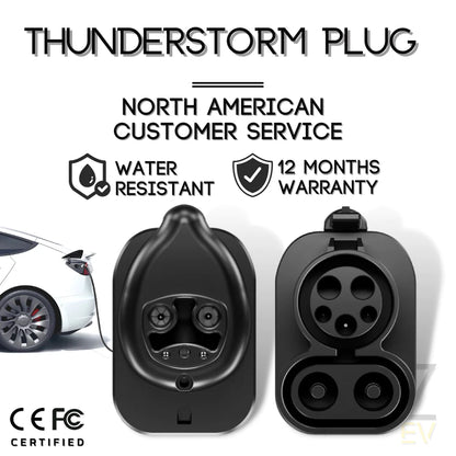 A2ZEV CCS Combo 1 (CCS1) To NACS (Tesla) Adapter - 250kW - CE & FCC CERTIFIED - A2Z Thunderstorm Plug - Fast Charge Adapter For Tesla Model S, 3, X & Y - Free Hard Case & Locking Pin