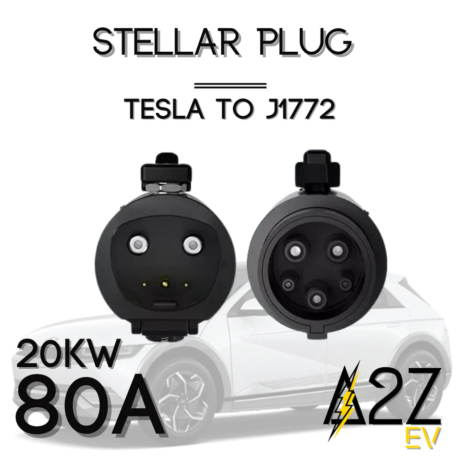 NACS (Tesla) To J1772 - Up To 80A - 20kW - A2Z Stellar Plug - Charge Any EV With A Tesla Plug - Free Hard Case